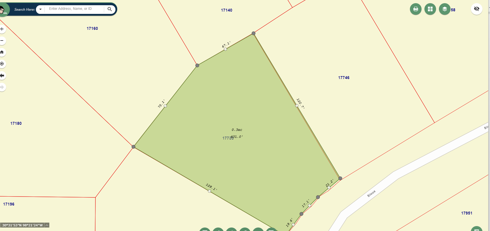 Lot overview and dimensions